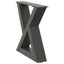 sofabordsben 2 stk. antracit 30x(30-31,3) cm stål