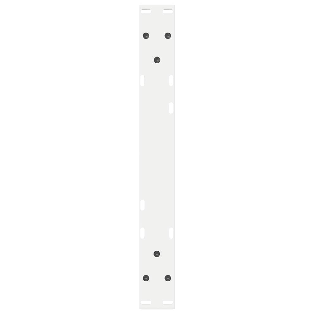 sofabordsben 2 stk. hvid 50x(30-31,3) cm stål