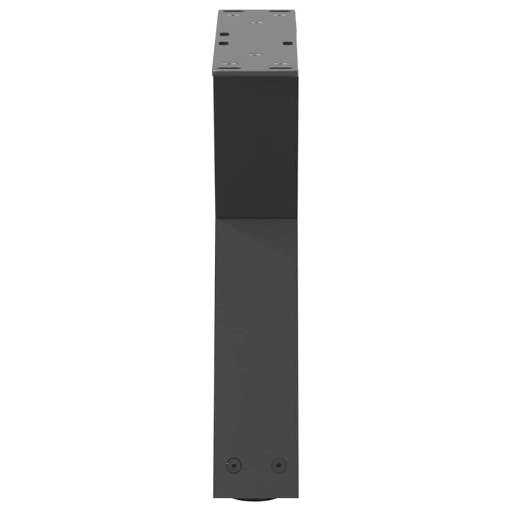 sofabordsben 2 stk. antracit 60 x (30-31,3) cm stål