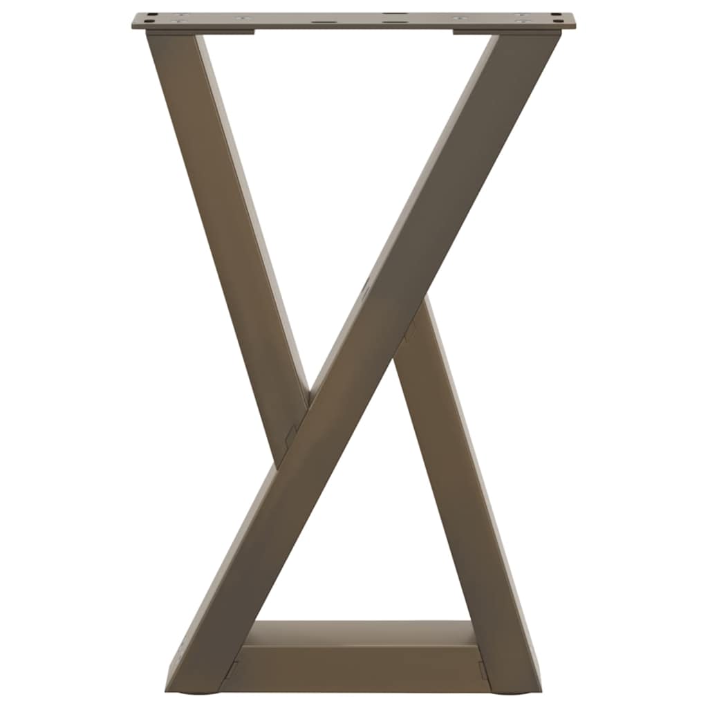 sofabordsben 2 stk. naturstål 28 x (42-43,3) cm stål