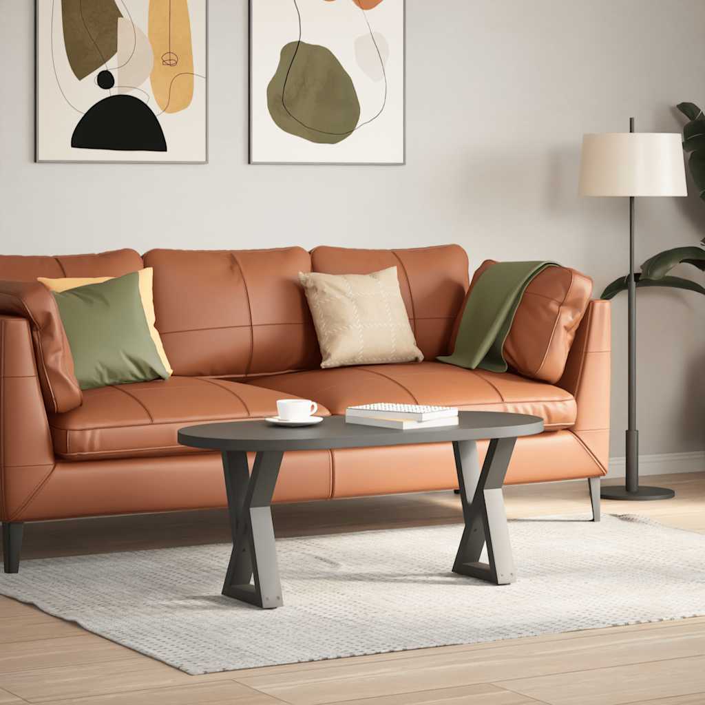 sofabordsben 2 stk. antracit 38 x (42-43,3) cm stål