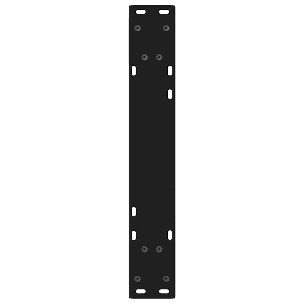spisebordsben 2 stk. sort 60 x (72-73,3) cm stål