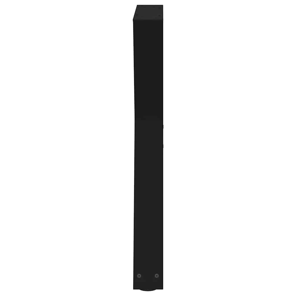 spisebordsben 2 stk. sort 70 x (72-73,3) cm stål