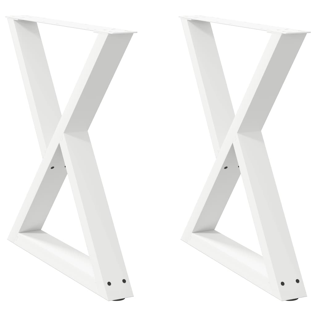 spisebordsben 2 stk. hvid 80 x (72-73,3) cm stål