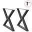 spisebordsben 2 stk. antracit 90 x (72-73,3) cm stål