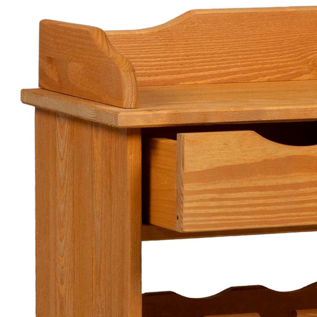 Vinfad Brun 58 x 28 x 90 cm Massiv fyrretræ