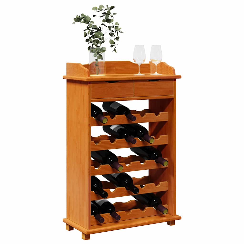 Vinfad Brun 58 x 28 x 90 cm Massiv fyrretræ
