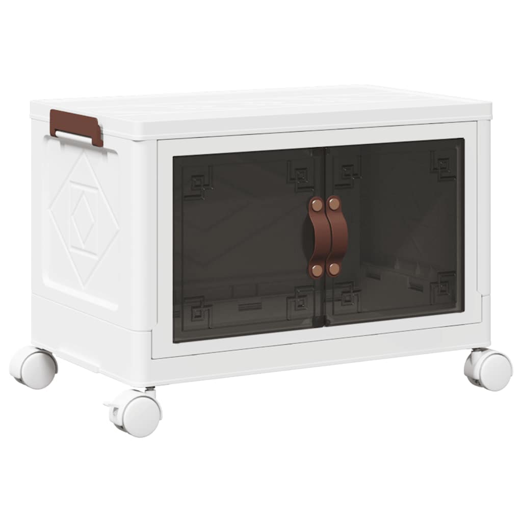 Stabelbar opbevaringskasse med hjul 28 L 48,5x29,5x33 cm