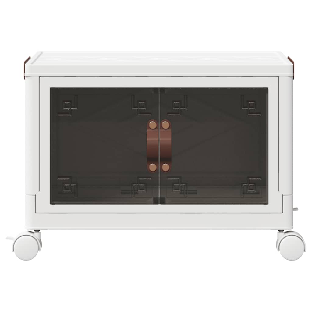 Stabelbar opbevaringskasse med hjul 28 L 48,5x29,5x33 cm