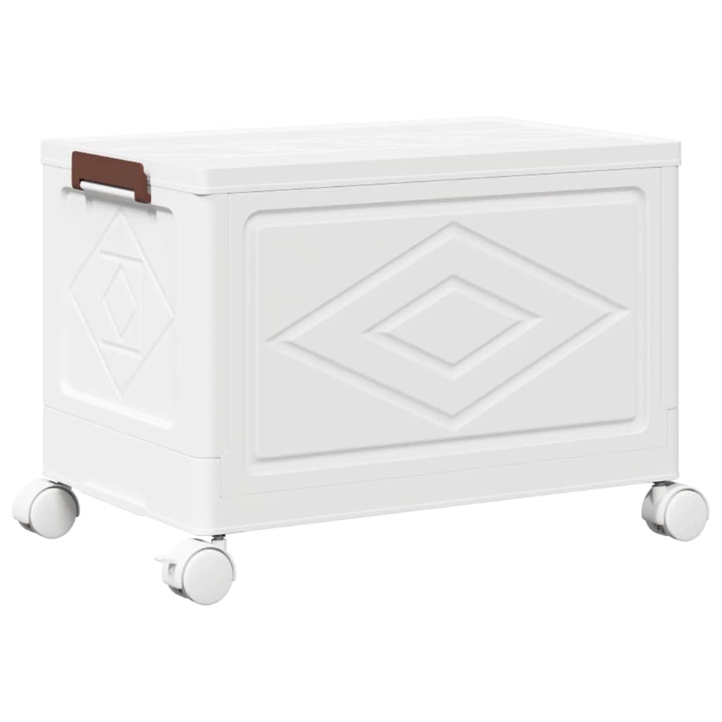 Stabelbar opbevaringskasse med hjul 28 L 48,5x29,5x33 cm