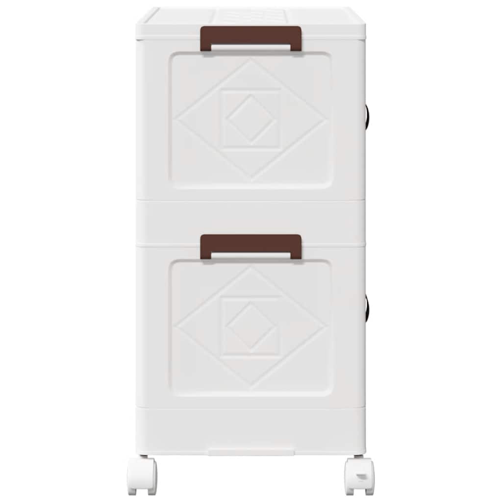 Stabelbar opbevaringskasse med hjul 2-etagers 75 L 64x40x76 cm