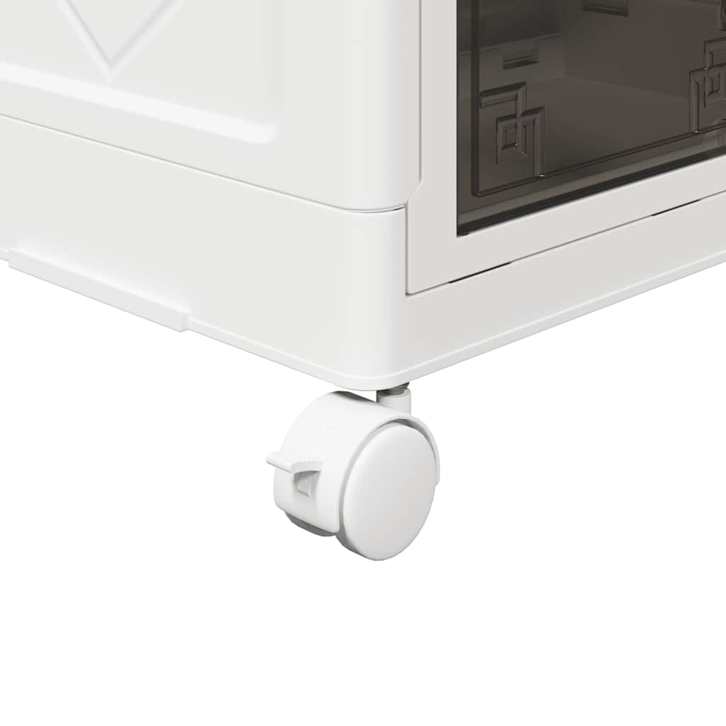 Stabelbar opbevaringskasse med hjul 4-etagers 28 L