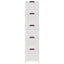 Stabelbar opbevaringskasse med hjul 5-etagers 75 L 64x40x179 cm