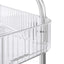 opbevaringsvogn i 3 niveauer transparent 37x28x68 cm akryl