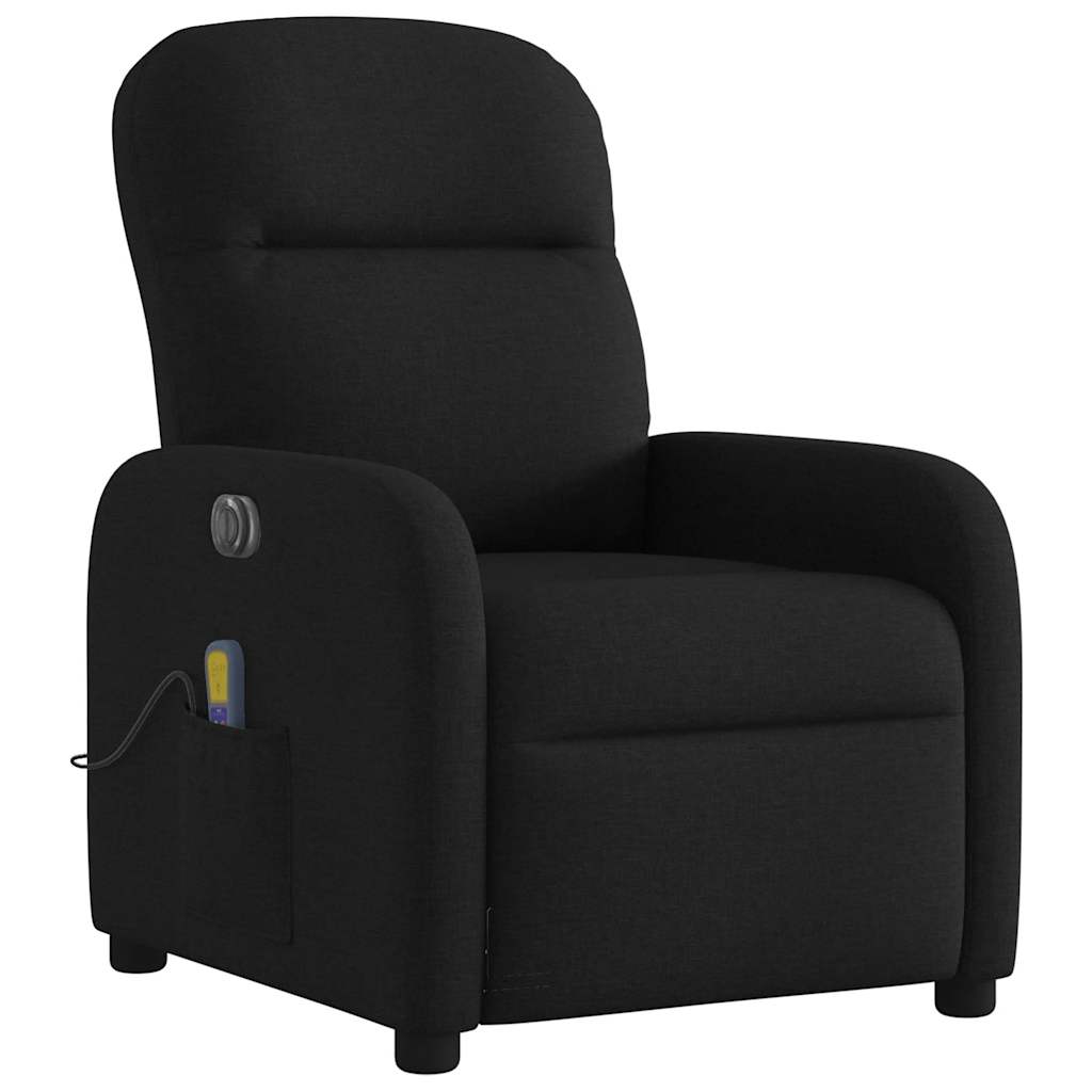 eldrevet massagestol stof sort