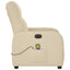 eldrevet massagestol stof cremefarvet