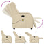eldrevet massagestol stof cremefarvet