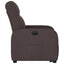 eldrevet lænestol med løftefunktion stof mørkebrun