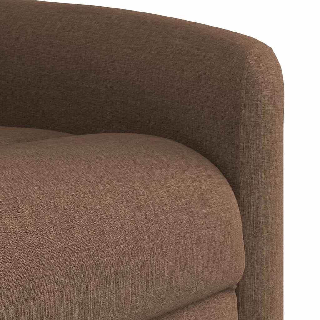 løftestol med massagefunktion stof brun