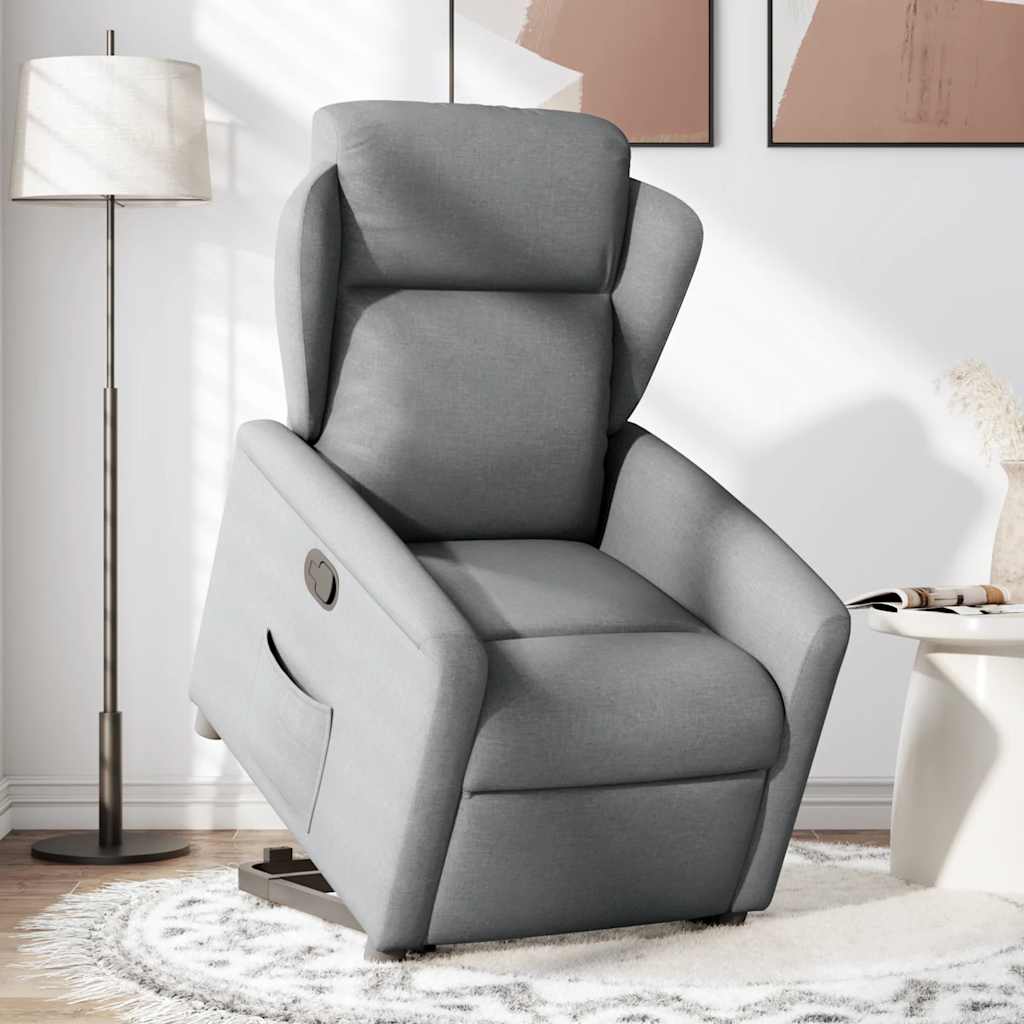 løftestol stof lysegrå