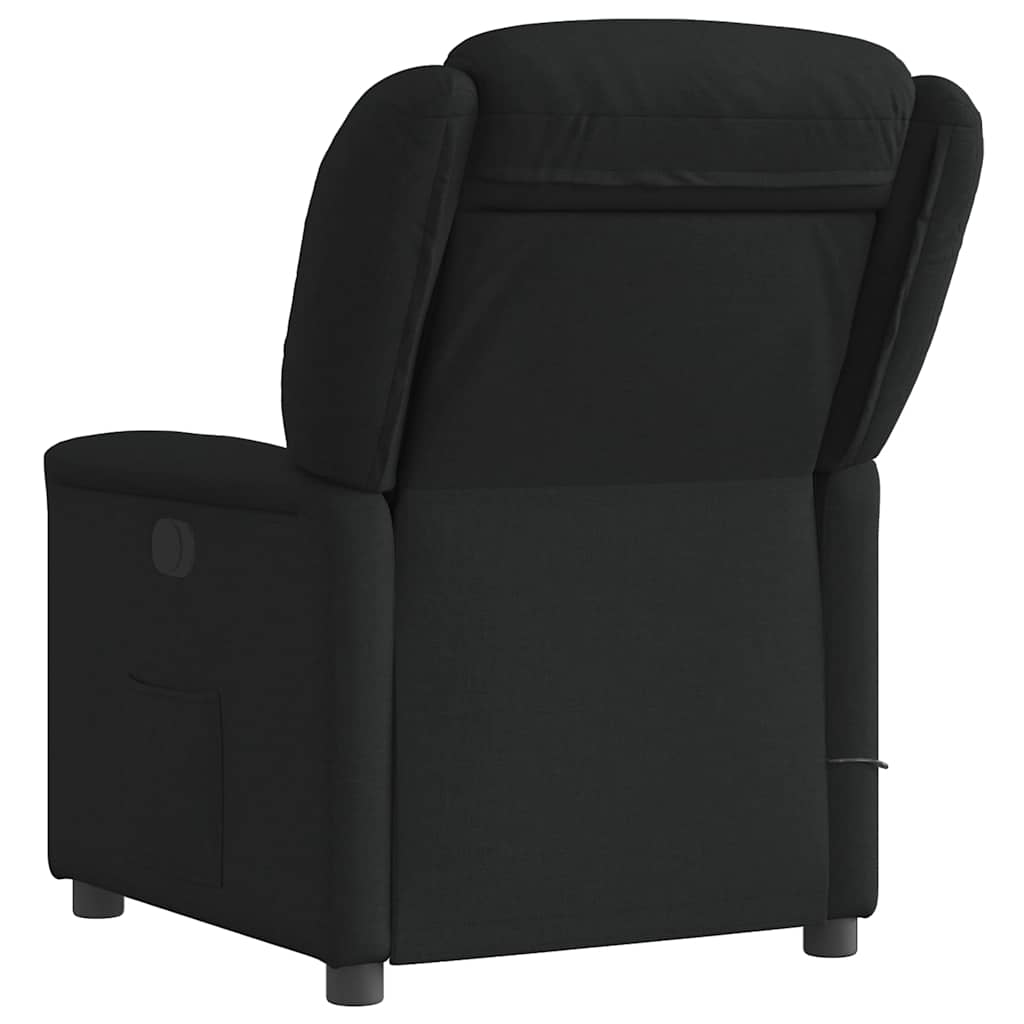 eldrevet massagestol stof sort