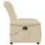 eldrevet massagestol stof cremefarvet
