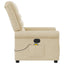eldrevet massagestol stof cremefarvet