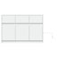 tv-bord med LED-lys 91x34x61 cm konstrueret træ hvid