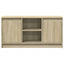 tv-bord med LED-lys 100x34x50 cm konstrueret træ sonoma-eg