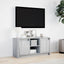tv-bord m. LED-lys 100x34x50 cm konstrueret træ grå sonoma-eg