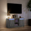 tv-bord m. LED-lys 100x34x50 cm konstrueret træ grå sonoma-eg