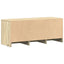 tv-bord med LED-lys 97x34x40 cm konstrueret træ sonoma-eg