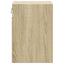 væghængte tv-borde 2 stk. med LED-lys 41x31x45 cm sonoma-eg