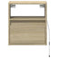 væghængt tv-bord med LED-lys 41x31x45 cm sonoma-eg