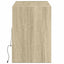 væghængt tv-bord med LED-lys 130x31x45 cm sonoma-eg