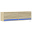 væghængt tv-bord med LED-lys 140x31x38 cm sonoma-eg