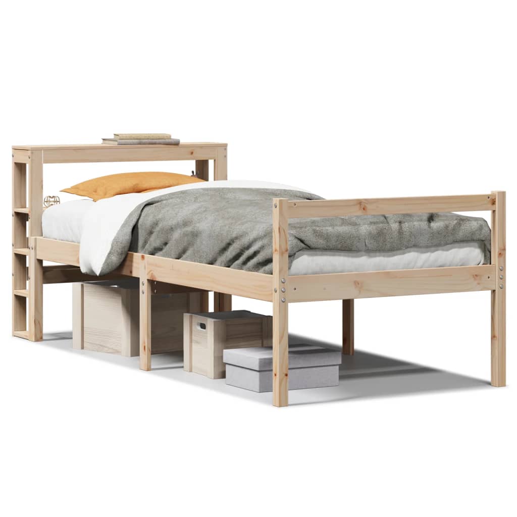 seniorseng med sengegavl 90x190 cm massivt fyrretræ