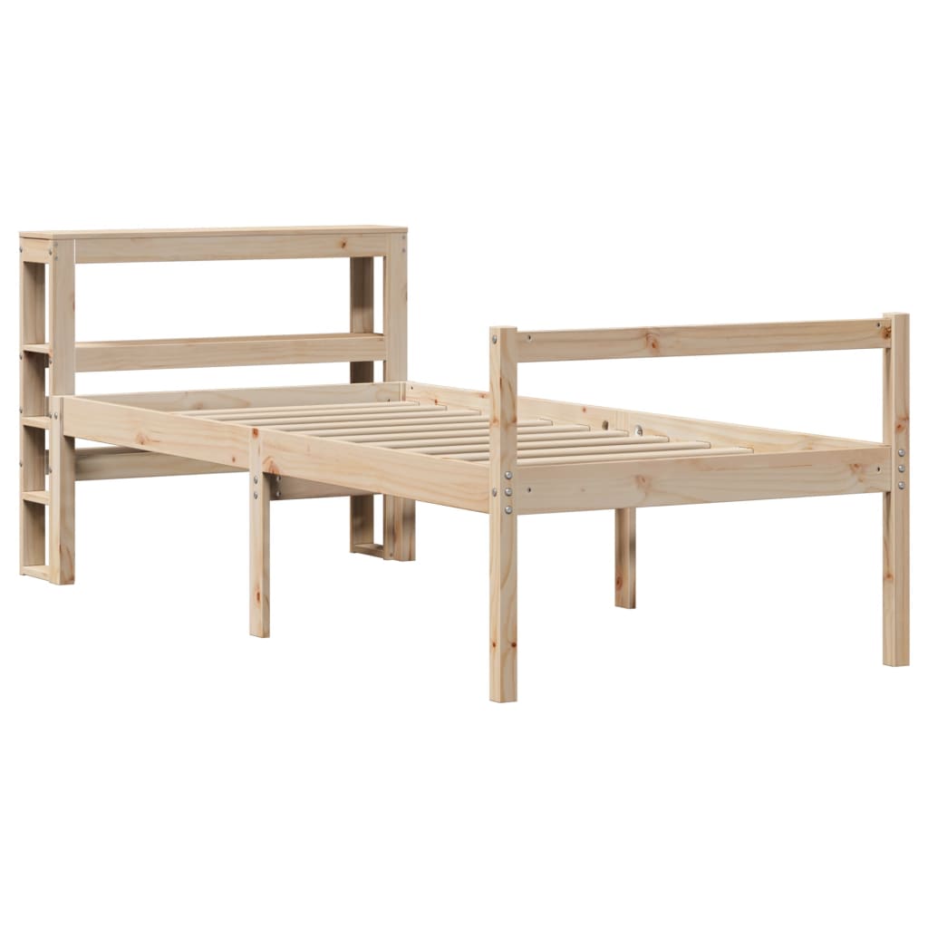 seniorseng med sengegavl 90x190 cm massivt fyrretræ