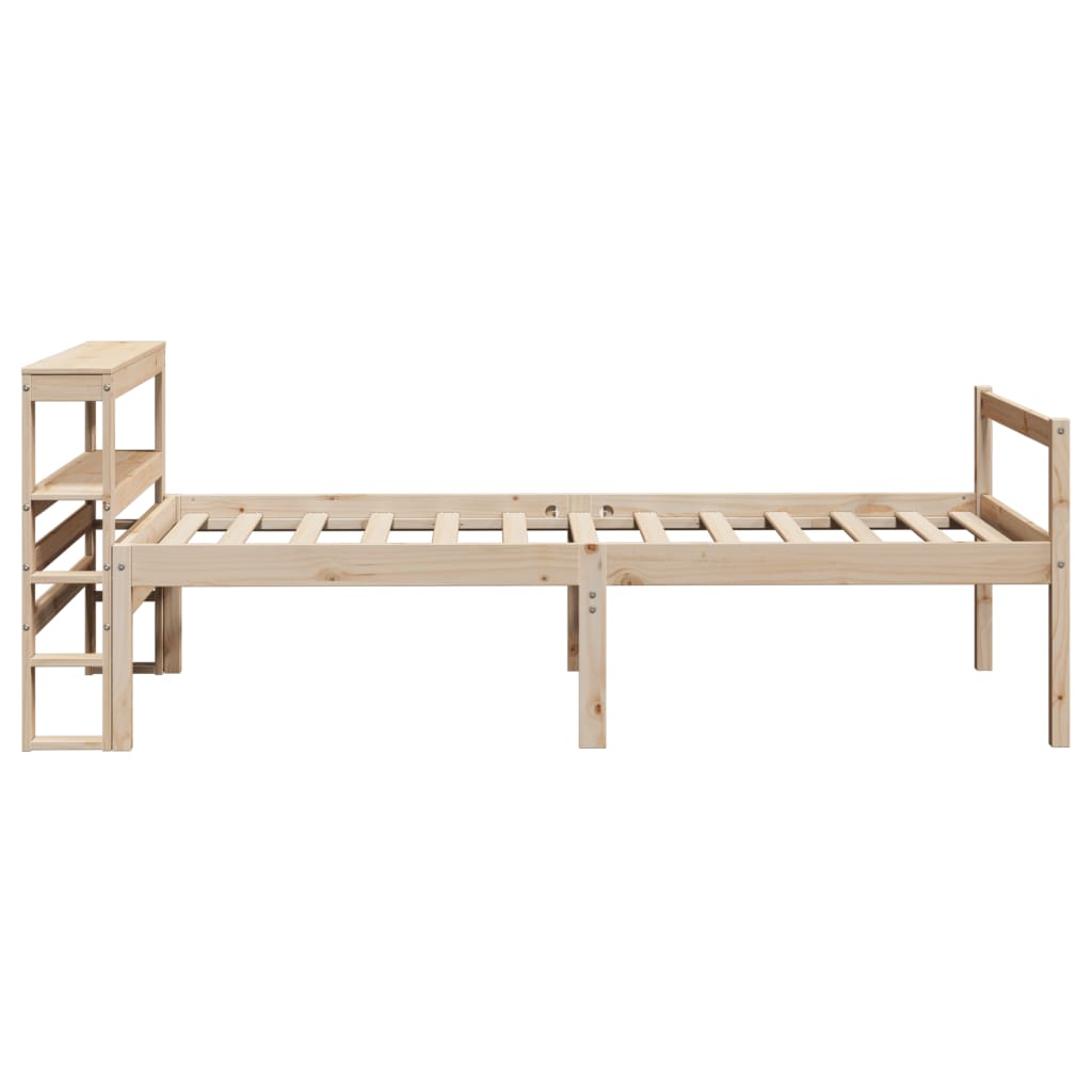 seniorseng med sengegavl 90x190 cm massivt fyrretræ
