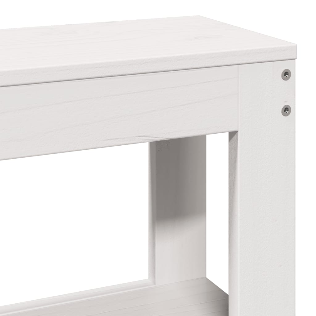 seniorseng med sengegavl 120x200 cm massivt fyrretræ hvid