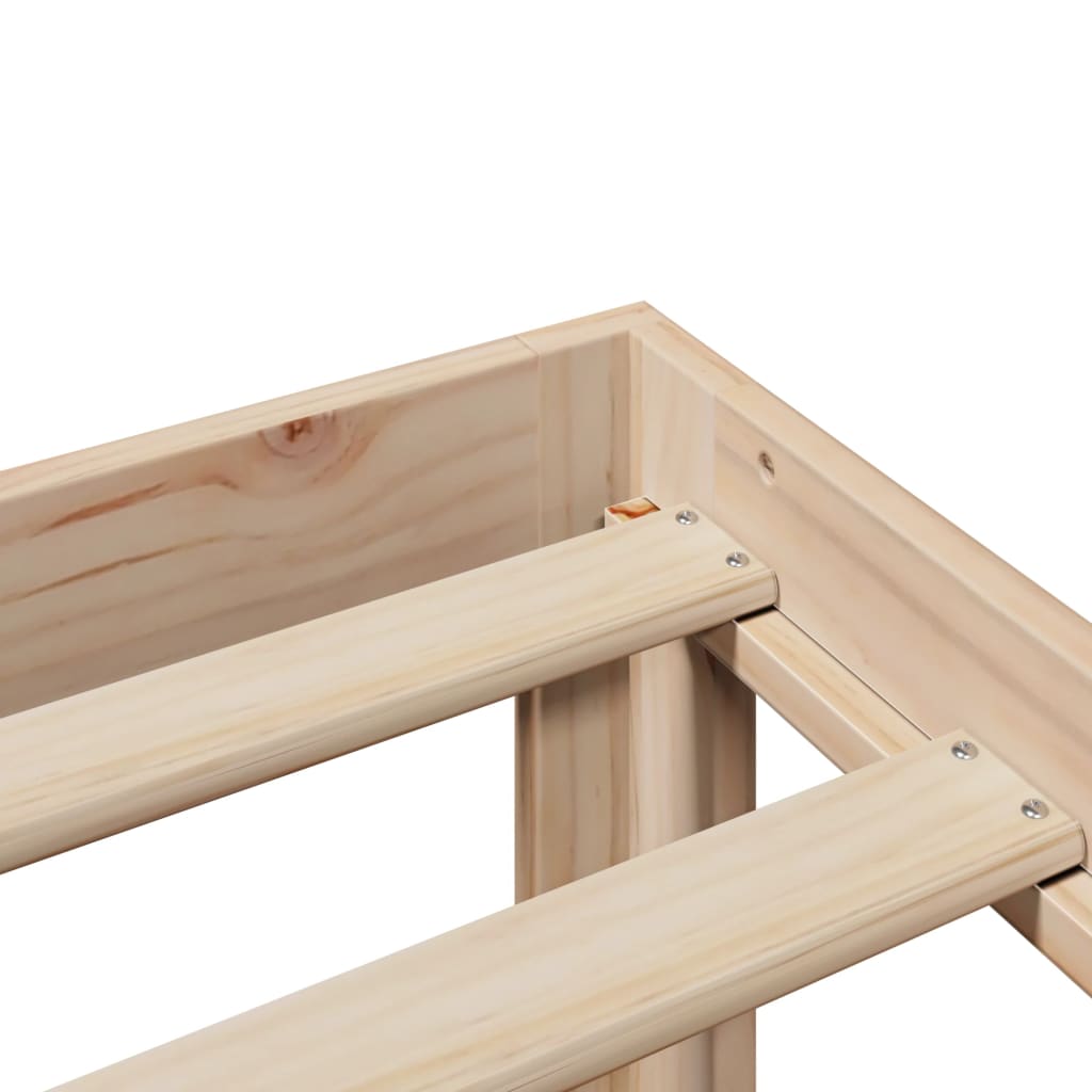 sengeramme med sengegavl 90x190 cm massivt fyrretræ