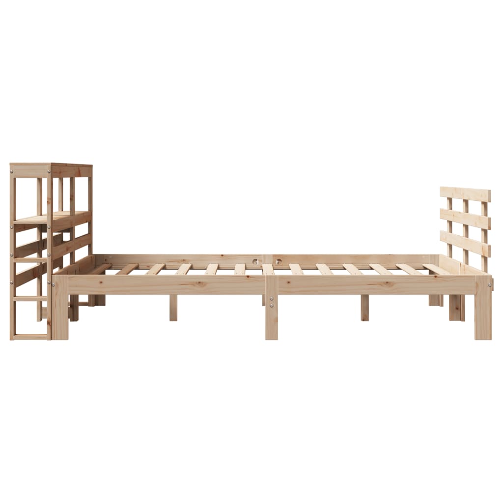 sengeramme med sengegavl 120x190 cm massivt fyrretræ