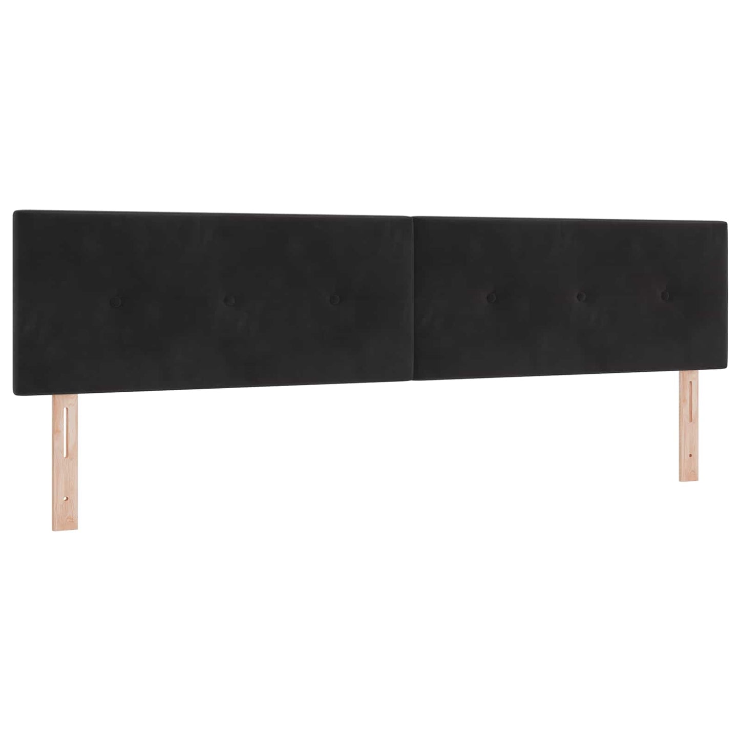 LED sengegavl med LED-lysstrimler Sort 200 cm Fløjl