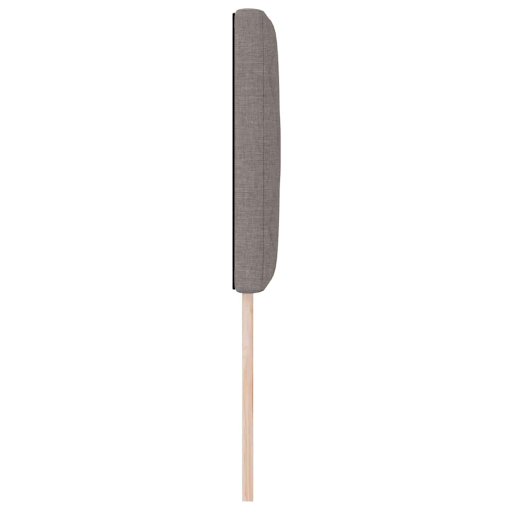 LED sengegavl Gråbrun Stof