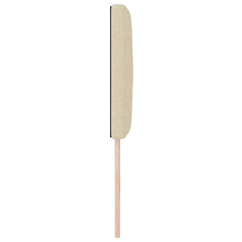 LED sengegavl Creme Stof