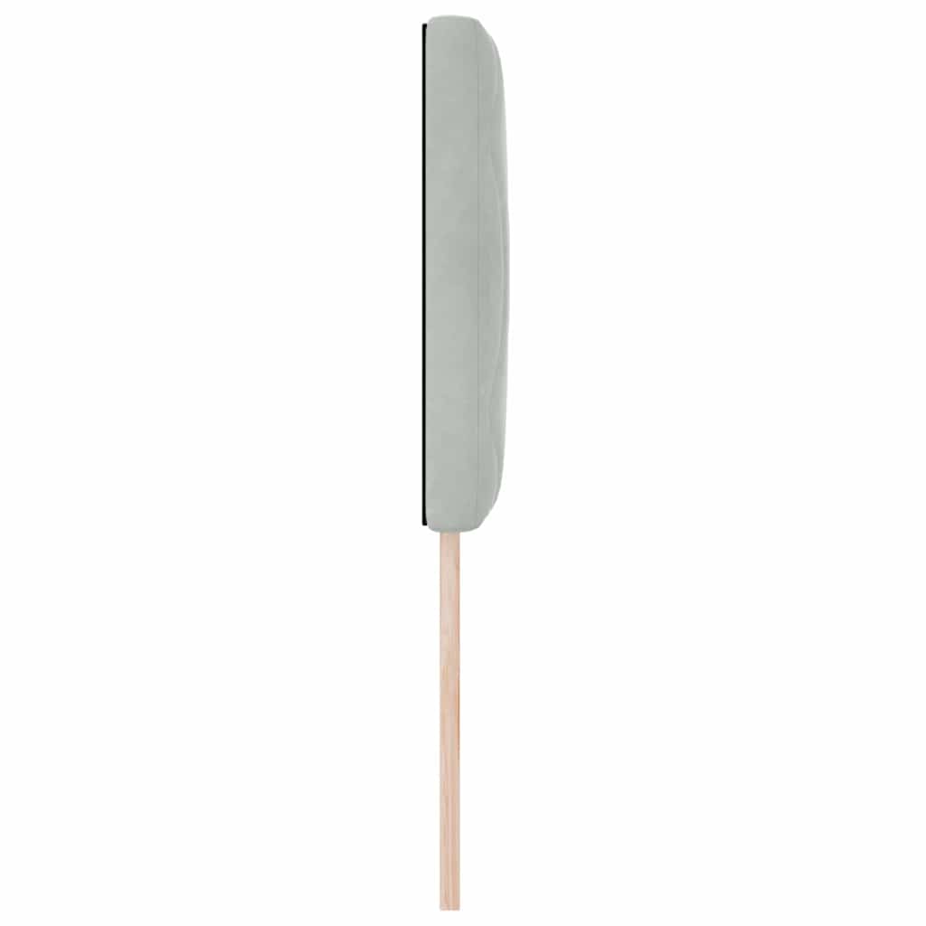 LED sengegavl Lysegrå 80 cm Fløjl