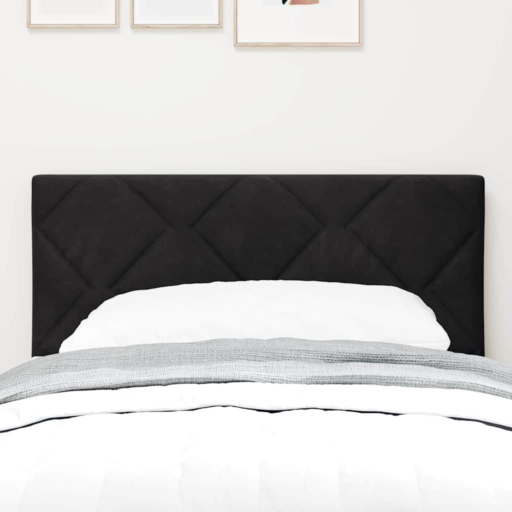 LED sengegavl Sort 80 cm Fløjl