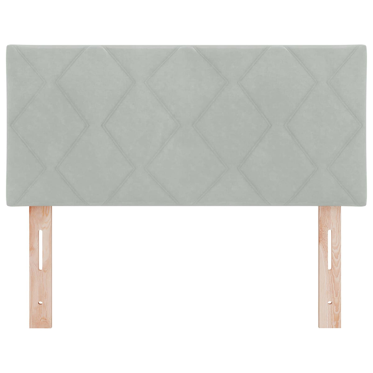 LED sengegavl Lysegrå 90 cm Fløjl