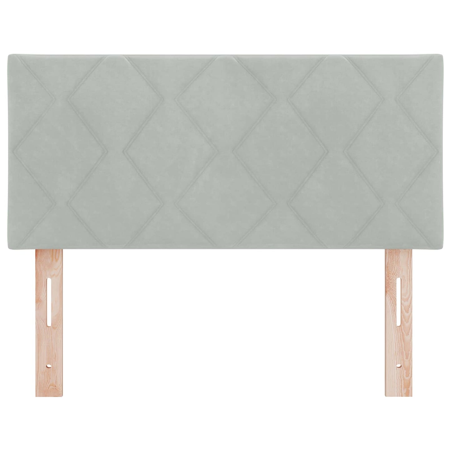 LED sengegavl Lysegrå 90 cm Fløjl