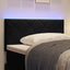 LED sengegavl Sort 90 cm Fløjl